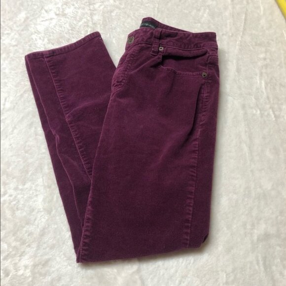 𝅺calvin Klein Plum Corduroy Stretch Pants 6 - Picture 1 of 8